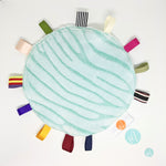 Load image into Gallery viewer, Teal Tiger Molehill Taggie baby-blanket