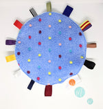 Load image into Gallery viewer, Spring Polka Dot Molehill Taggie baby-blanket