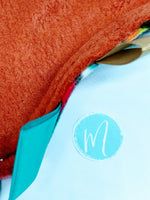 Load image into Gallery viewer, Molehill colorful circular fleece taggie handmade shower gift