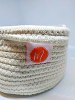 Load image into Gallery viewer, Molehill cotton white baby basket shower gift storage solution
