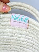 Load image into Gallery viewer, Molehill cotton white baby basket shower gift storage solution
